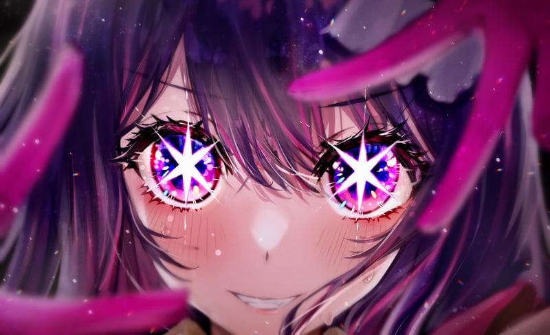 Oshi no Ko, Hoshino Ai, anime girl with star eyes