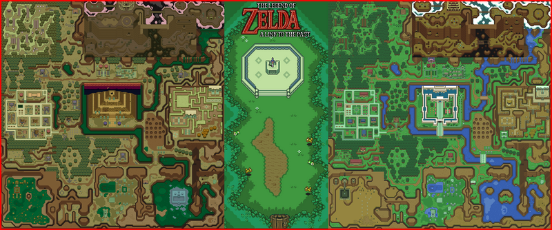 The Legend of Zelda: A Link to the Past map