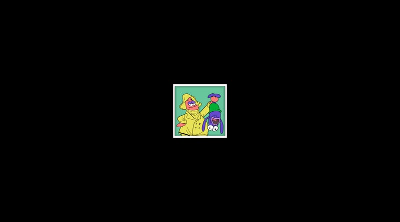 Patrick Star and SpongeBob SquarePants in yellow raincoats