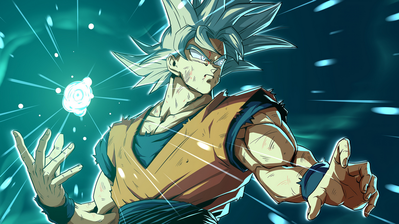 Son Goku with Ultra Instinct in Dragon Ball Super