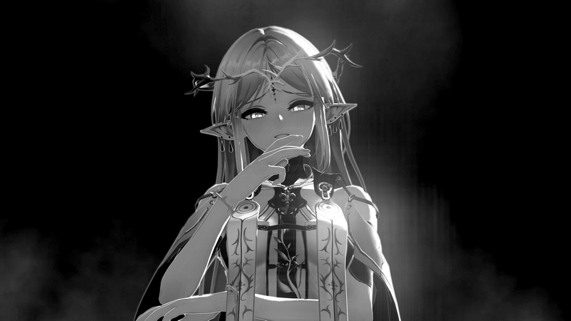 Wuthering Waves Cartethyia Elf Girl Monochrome