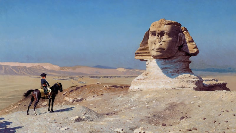 Civilization: Napoleon Bonaparte at the Sphinx in Egypt