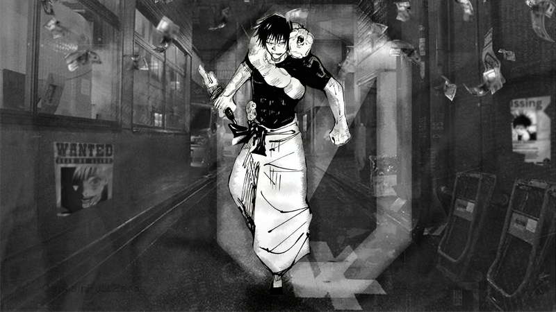 Fushiguro Toji running in a city street
