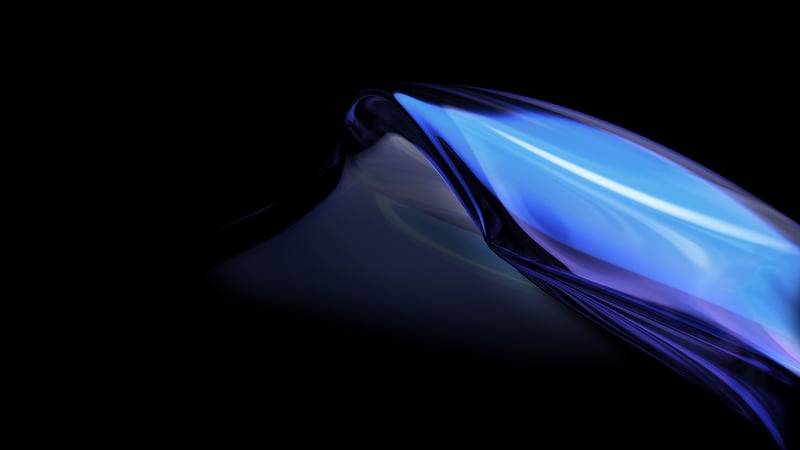 Abstract blue and purple wave on black background