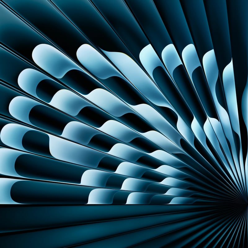 Abstract blue wavy pattern