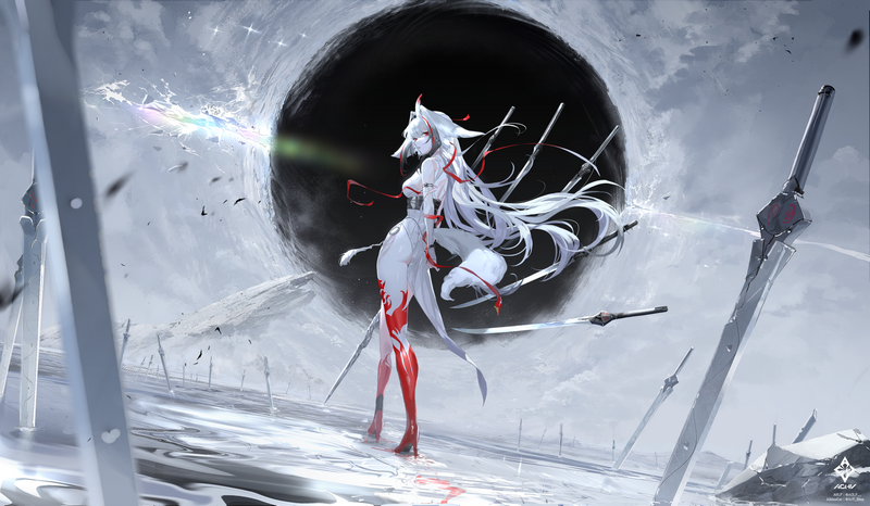 Zenless Zone Zero Ye Shunguang fox girl with swords