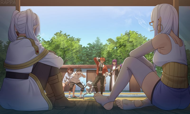 Sousou No Frieren Crossover with Dandadan Characters