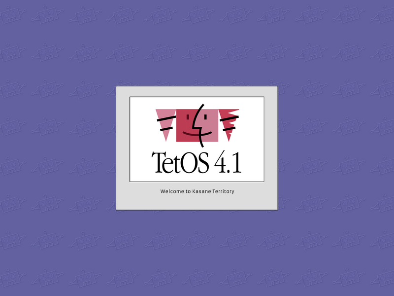 Kasane Teto TetOS 4.1 retro computer interface