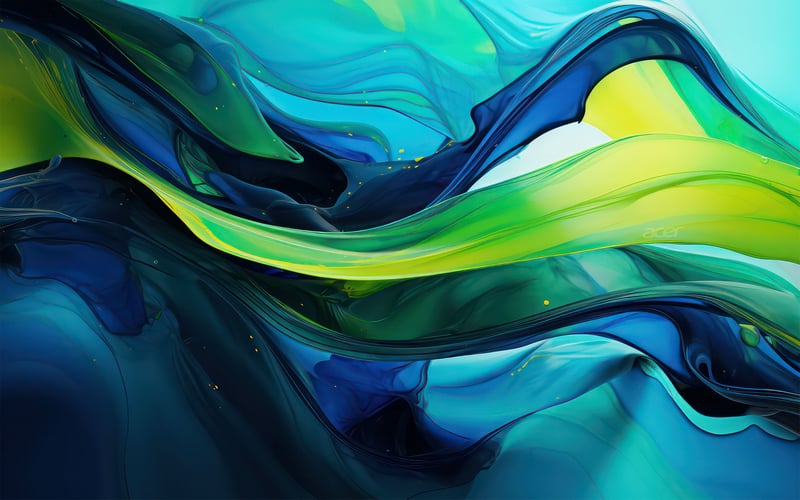 Acer Abstract 3D Flowing Waves