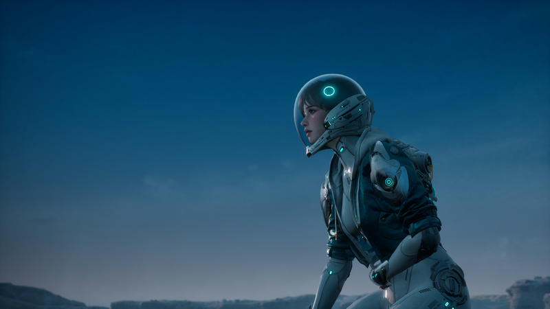 Valby from The First Descendant in a futuristic suit
