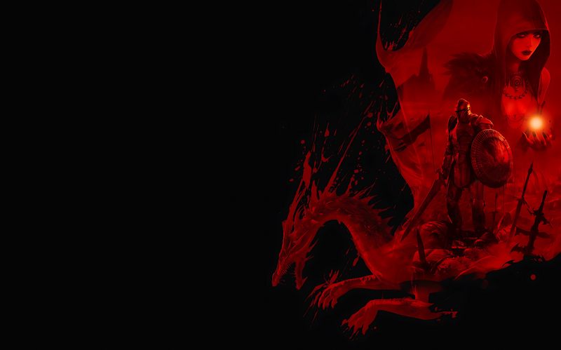Dragon Age: Origins Dragon and Knight Art