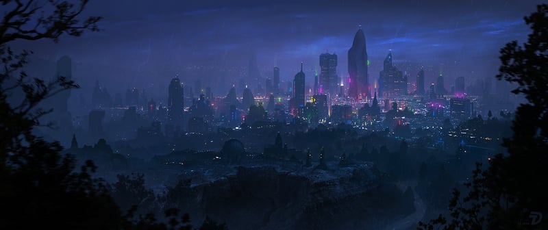 Dominic van Velsens Futuristic Cityscape Illustration