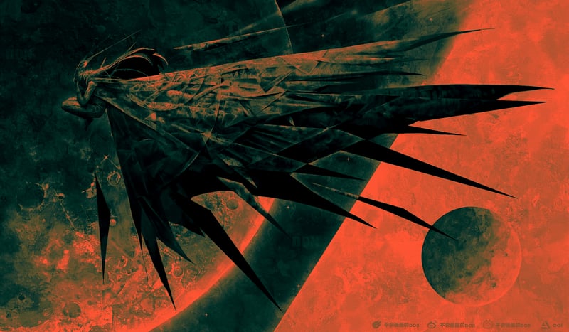Video game art of a dark, winged creature