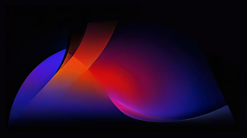 Abstract gradient shapes on a dark background