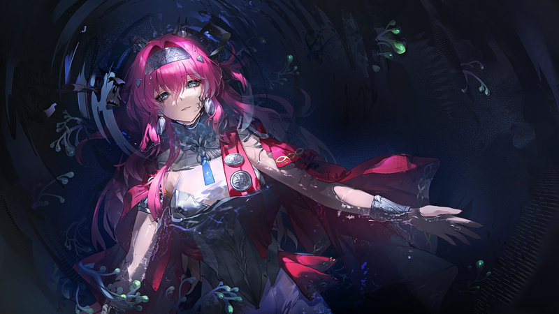 Lupa from Wuthering Waves in dark water