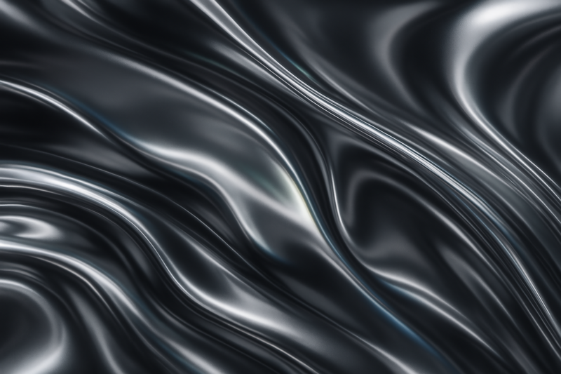 Abstract flowing liquid metal surface with reflections