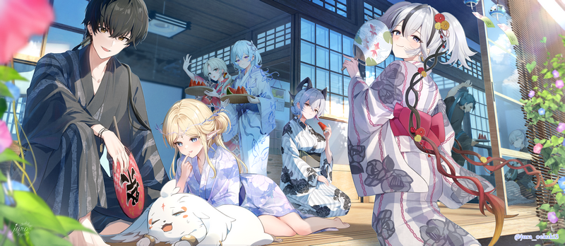 Wuthering Waves Characters in Yukatas with Fans