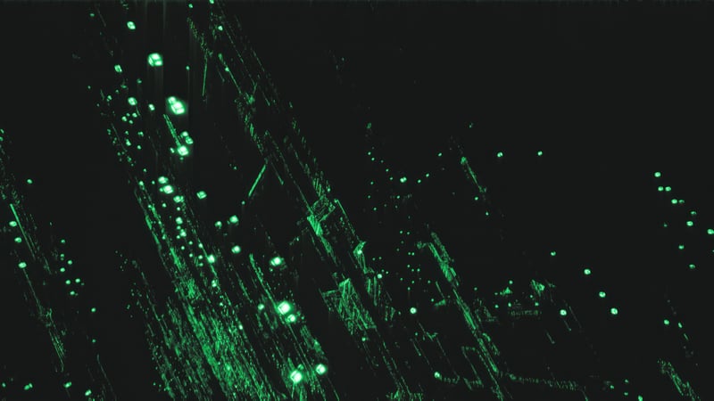 Cyberpunk 2077 Phantom Liberty abstract green glowing art