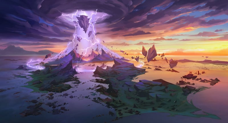 Genshin Impact Inazuma storm over floating islands