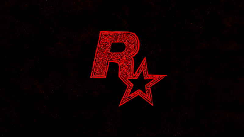 Rockstar Games logo with Red Dead Redemption texture