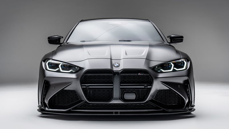 BMW M4 with bodykit, frontal view