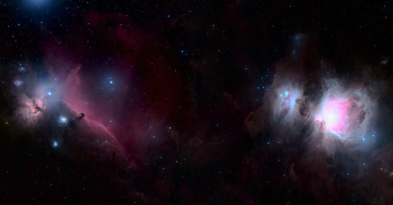 Orion Nebula and surrounding deep space