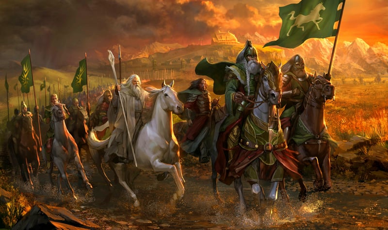 The Lord of the Rings: Gandalf and Riders on Horseback