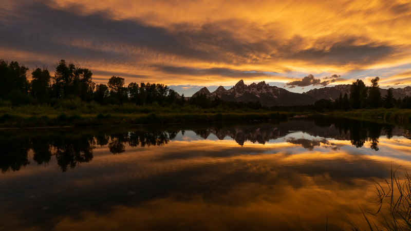 Grand Teton National Park Sunset Reflection