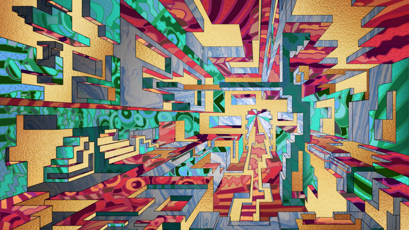 Abstract Psychedelic Geometric Perspective