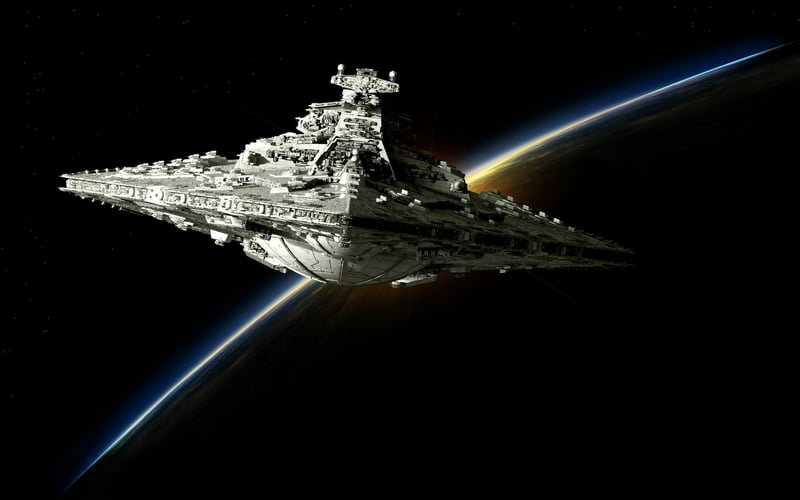 Star Wars Super Star Destroyer in orbit