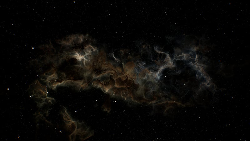 Nebula and stars in deep space