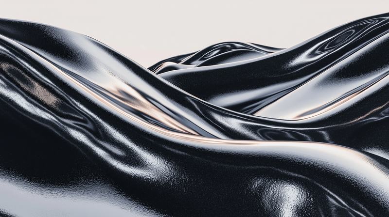 Abstract dark metallic waves with reflections