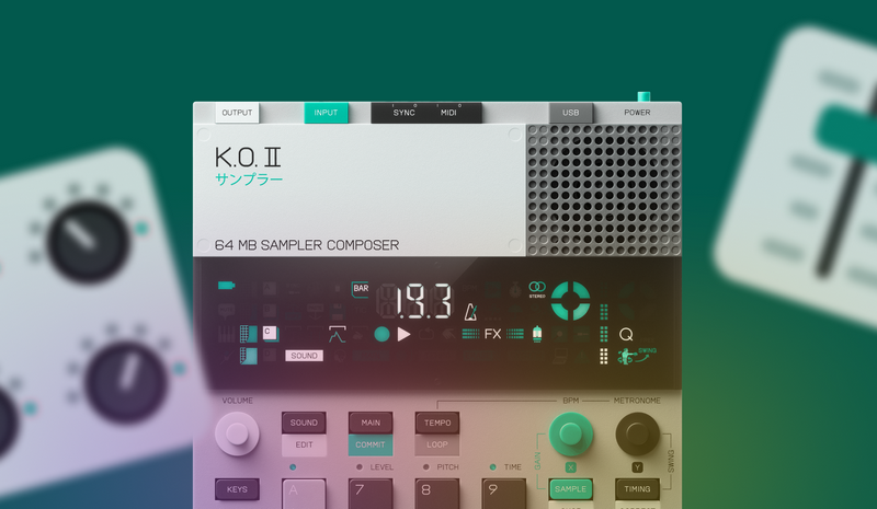 K.O. II Sampler Composer with buttons and display