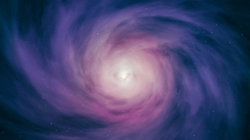 Purple and pink galaxy with stars