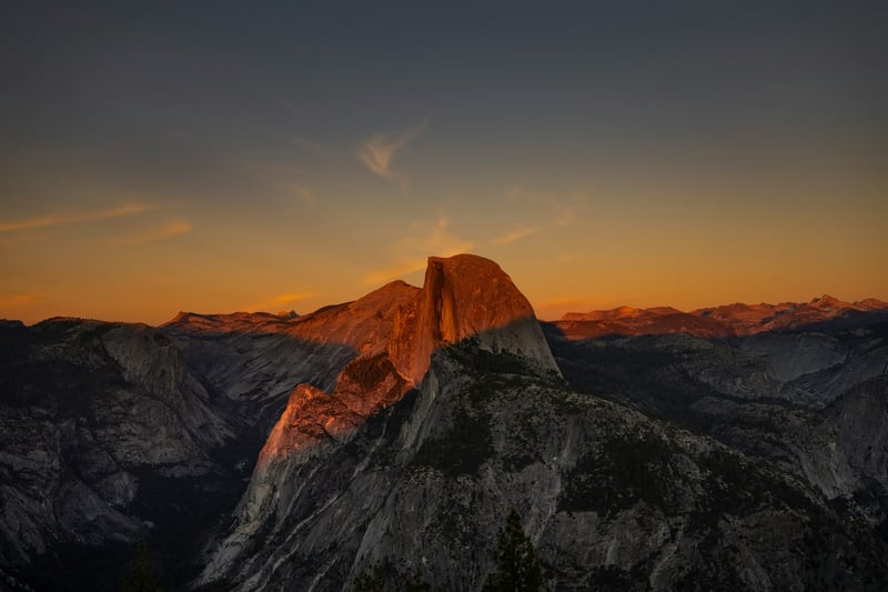 Half Dome at Sunset in Yosemite National Park