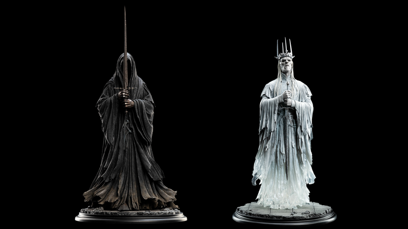 The Lord of the Rings Nazgûl and Witch-king statues