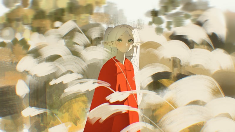 Sousou No Frieren in a Field of Tall Grass