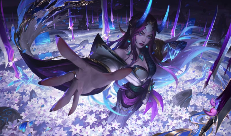 Spirit Blossom Irelia in a field of flowers