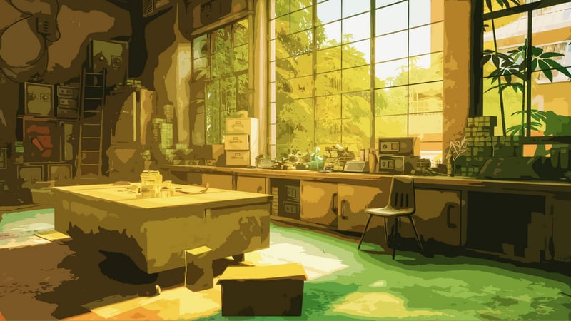 Sifu KetewStudio artwork in a sunlit room