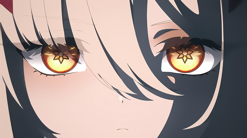Ronova (Genshin Impact) anime girl eyes looking at viewer