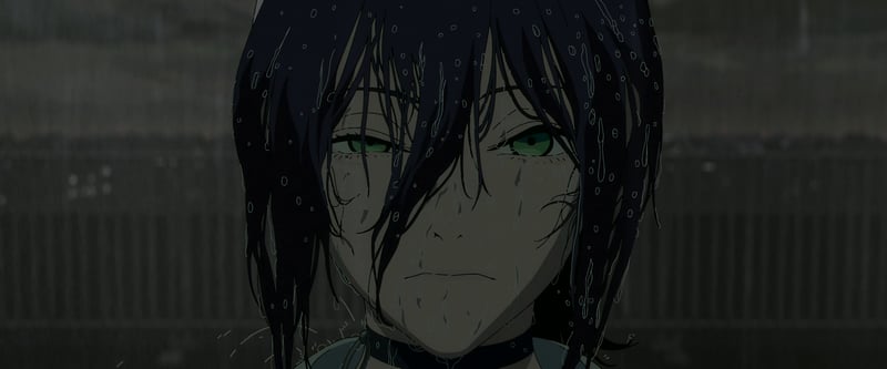 Reze from Chainsaw Man in the Rain