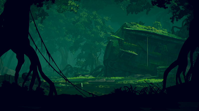 Planet of Lana screenshot of overgrown ruins in a forest