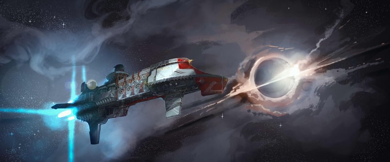 Spaceship near a black hole