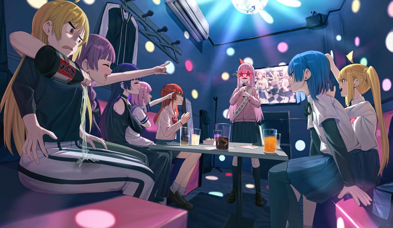 BOCCHI THE ROCK! girls singing at karaoke