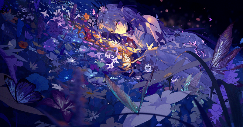 Castorice from Honkai: Star Rail in a field of flowers