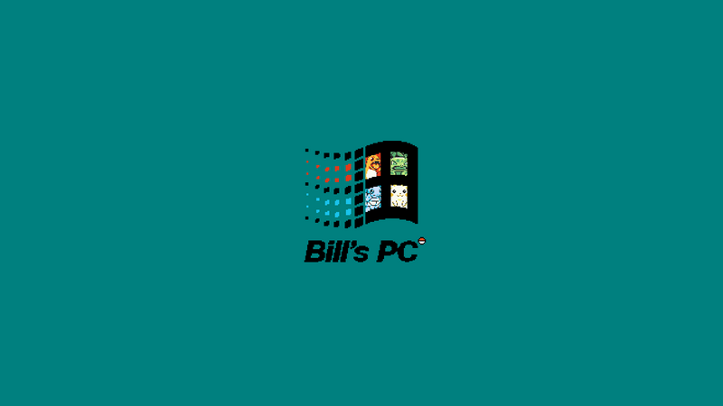 Bills PC Windows 95 Pokémon boot screen