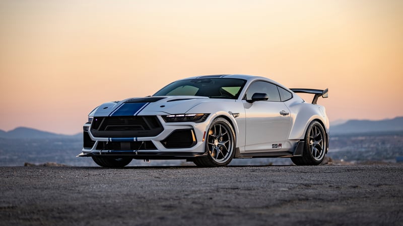 Ford Mustang Shelby GT500 with Blue Stripes