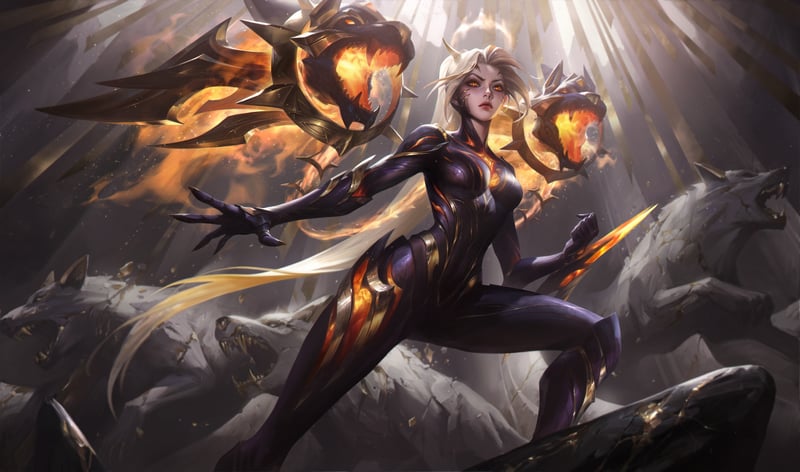 KaiSa from League of Legends with dragon wings