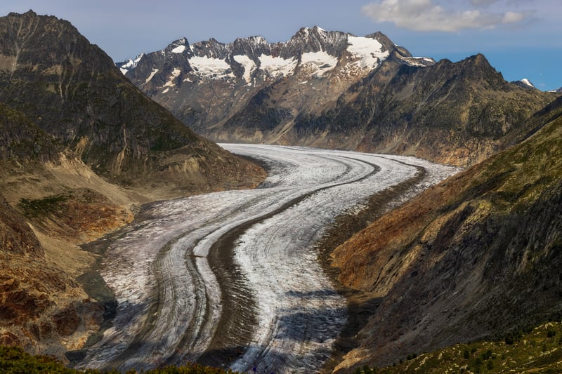 Aletsch Glacier in the Swiss Alps