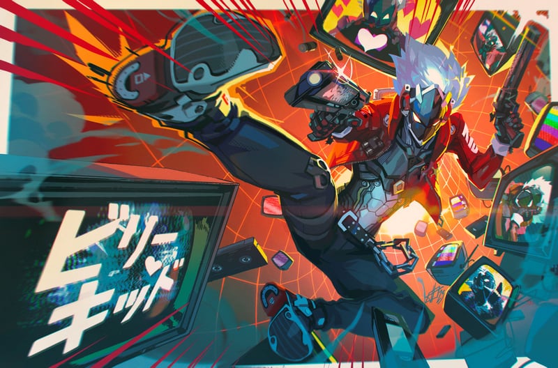 Billy Kid from Zenless Zone Zero dual-wielding guns